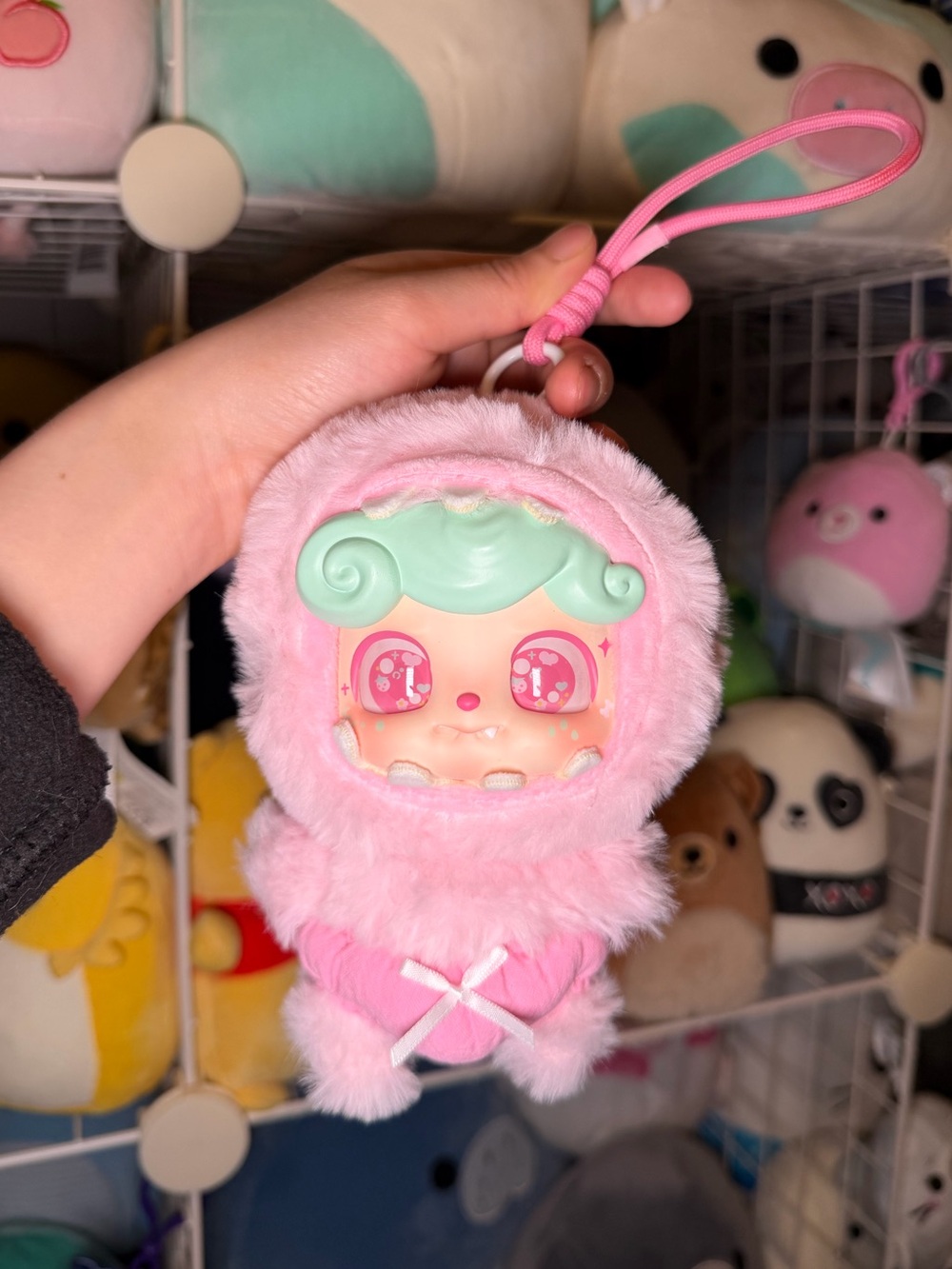 JOTOYS Fairy Tales ‘Strawberry Dino’ 6” Pink Plush Pendant Bag Clip